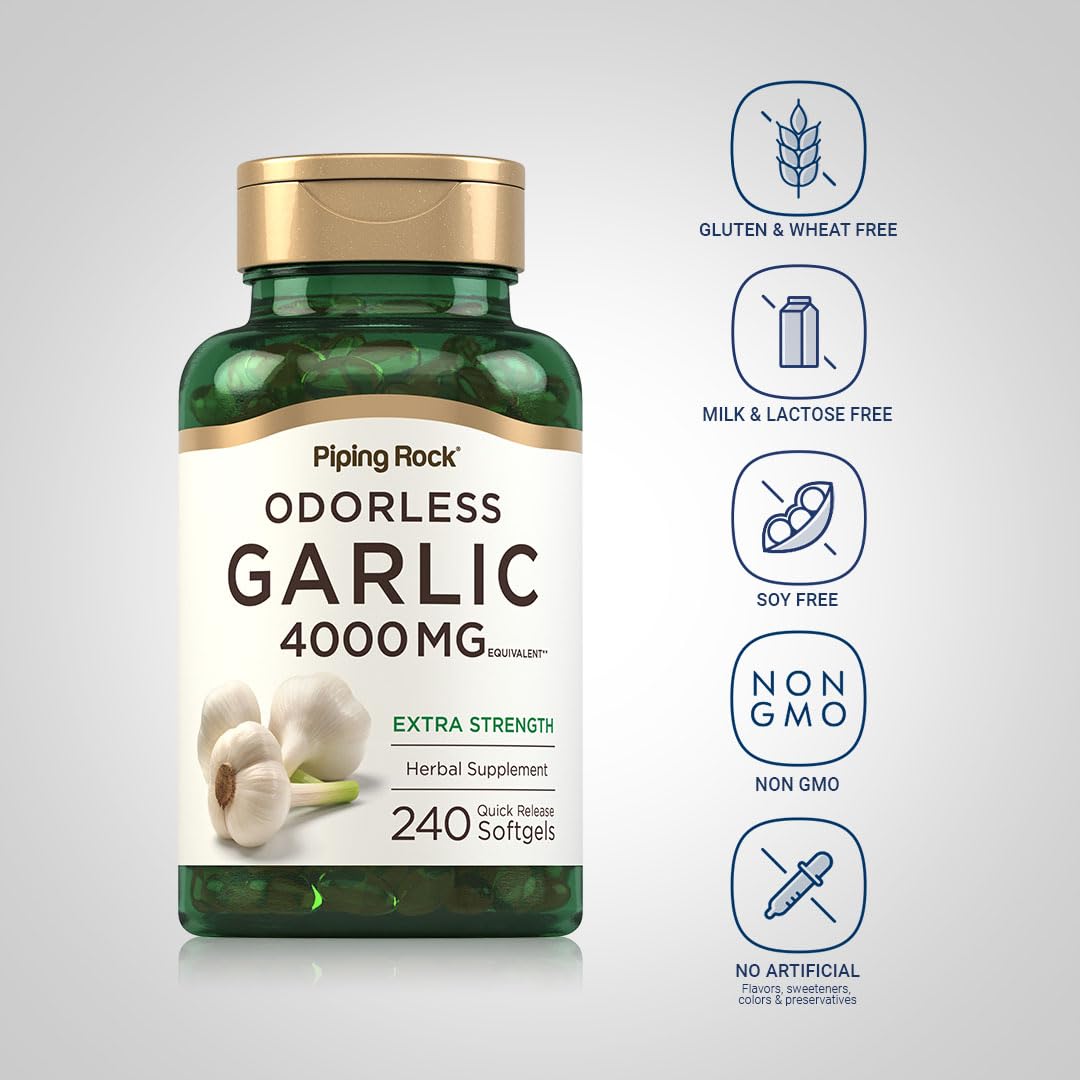 Garlic Softgels ingredients panel