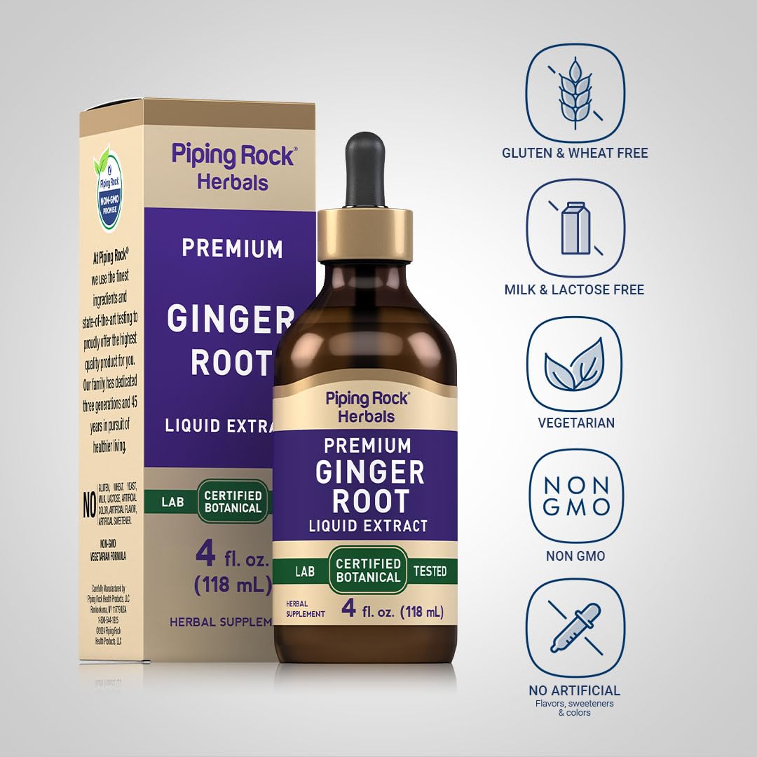 Piping Rock side label close-up highlighting non-GMO and lab-tested assurances