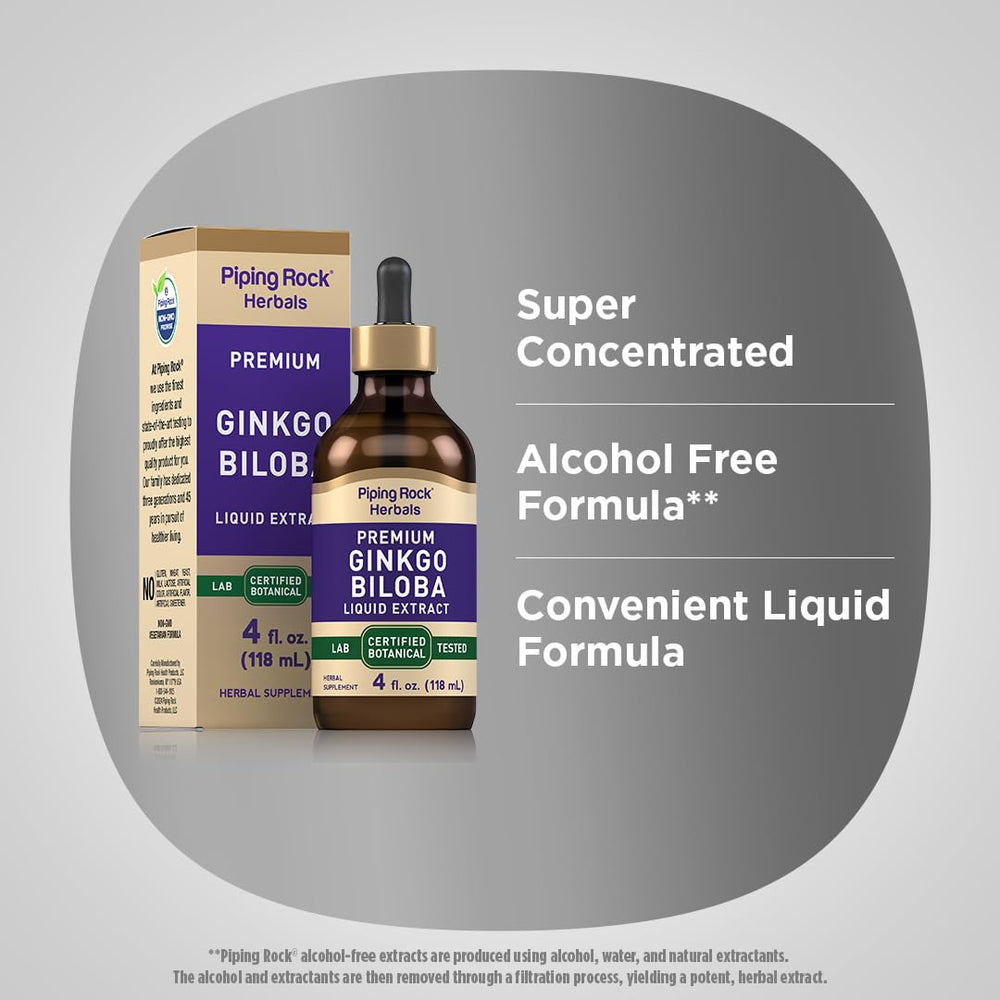 Piping Rock label detail showing standardized extract and testing benefit
