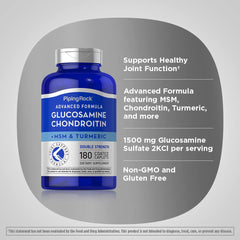 Nutrition facts panel for Piping Rock Glucosamine Chondroitin MSM Plus Turmeric