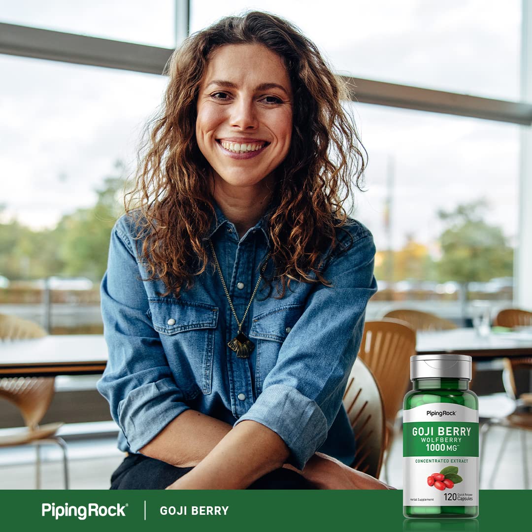 Piping Rock bottle in hand demonstrating compact size and travel-friendly benefit
