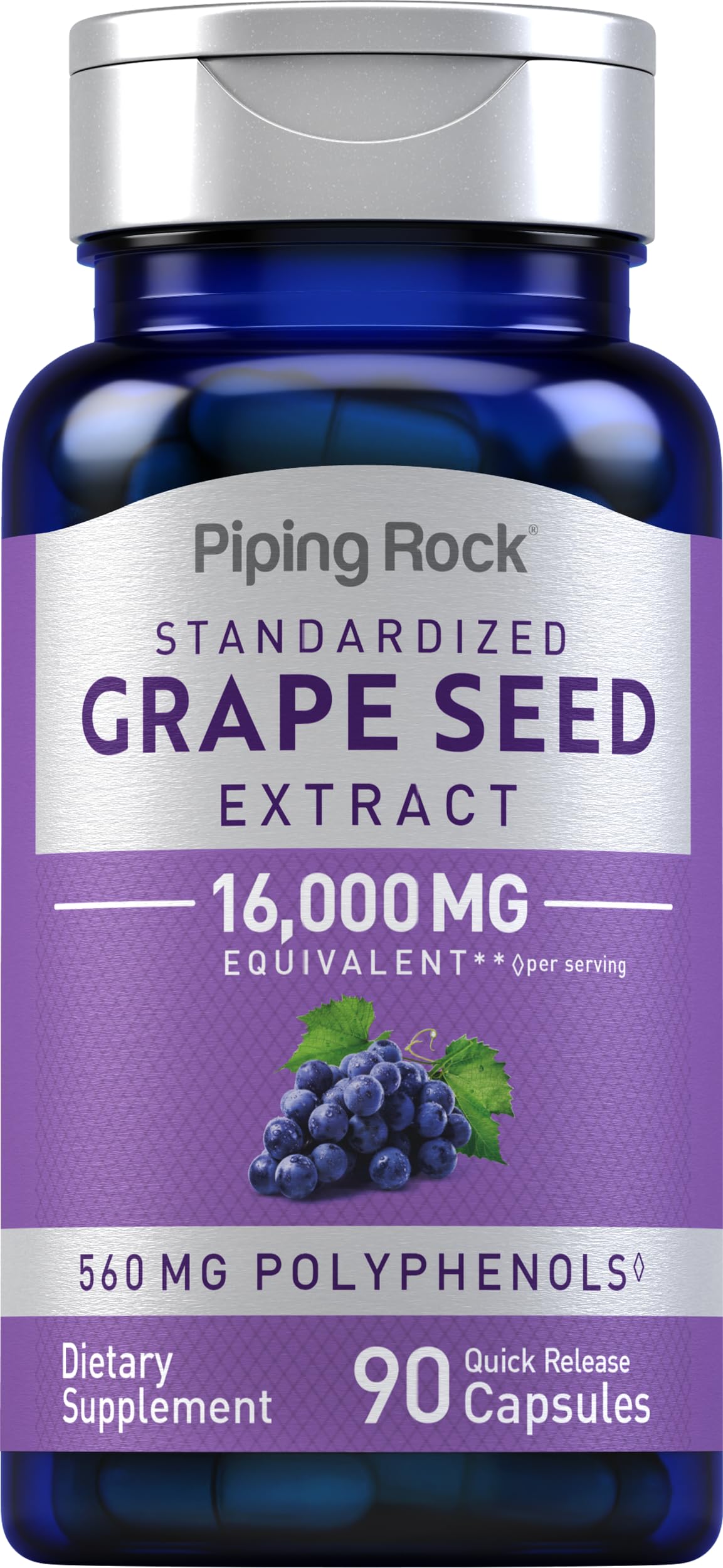 Piping Rock front packaging showing bottle and label for clear identification and trust