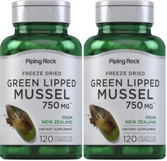 Piping Rock Green Lipped Mussel 750mg bottle with 120 capsules
