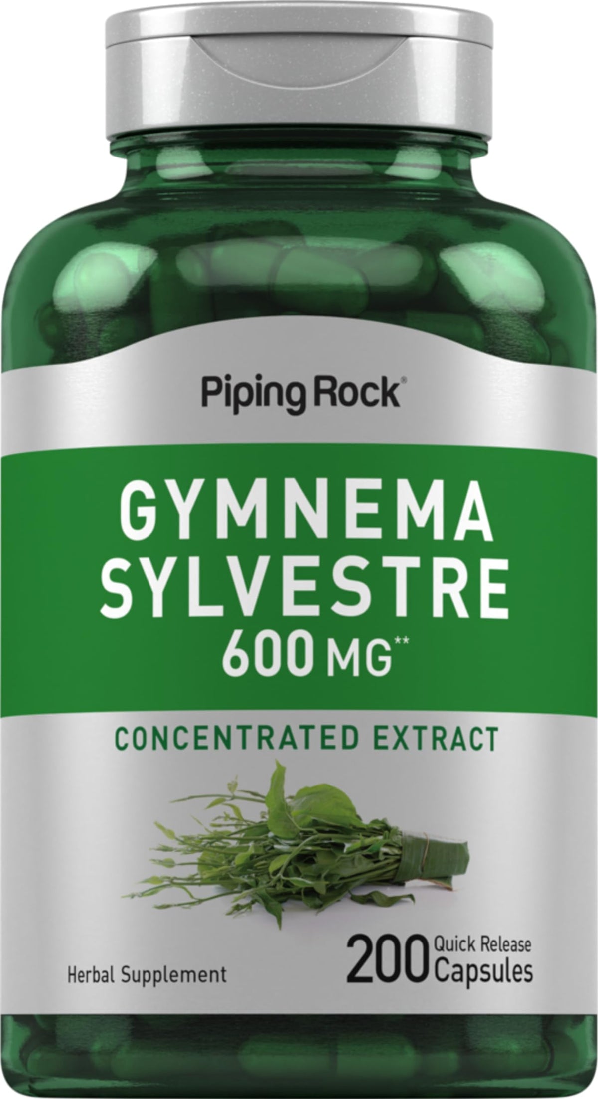 Piping Rock front packaging showing product name and capsule count, clear benefit