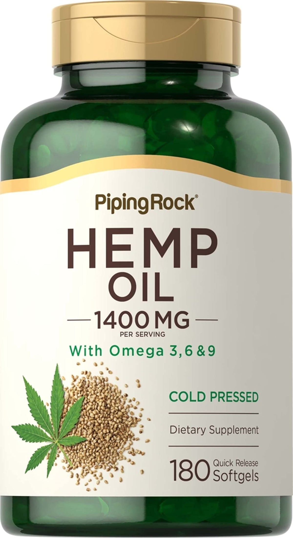 Piping Rock front packaging showing bottle and product branding for easy identification