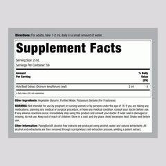Tulsi Holy Basil tincture bottle label close-up