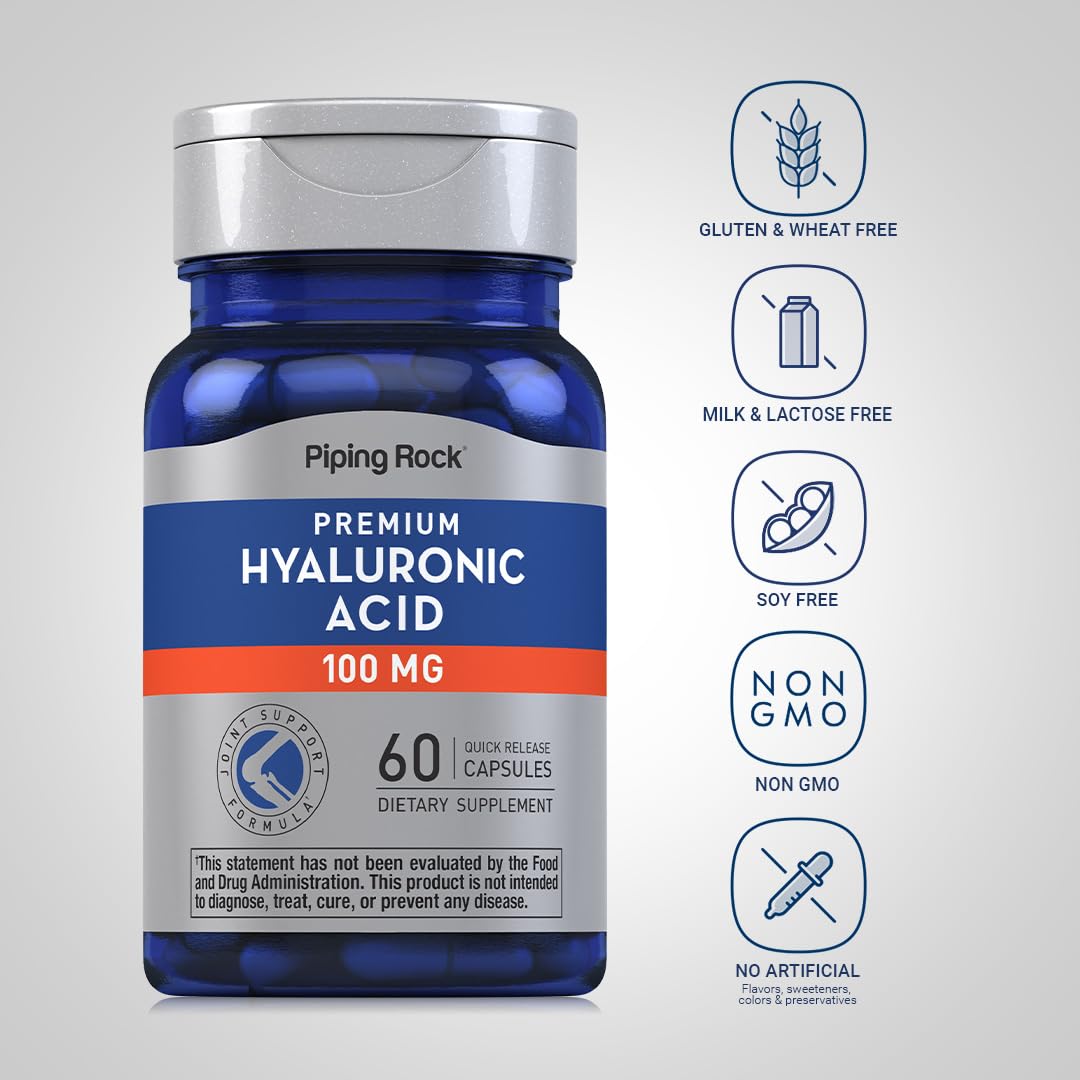 Piping Rock open bottle with capsules, convenient daily supplement access