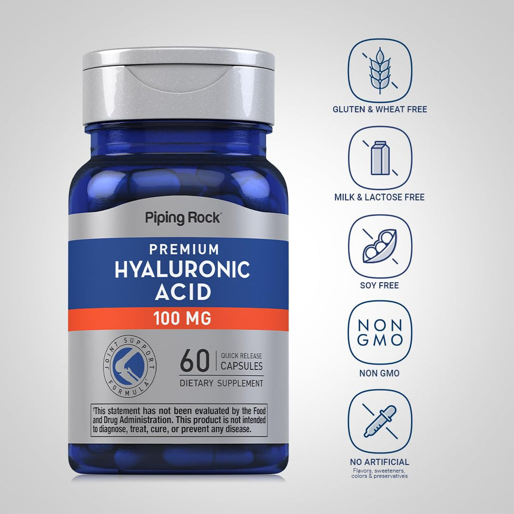 Piping Rock open bottle with capsules, convenient daily supplement access