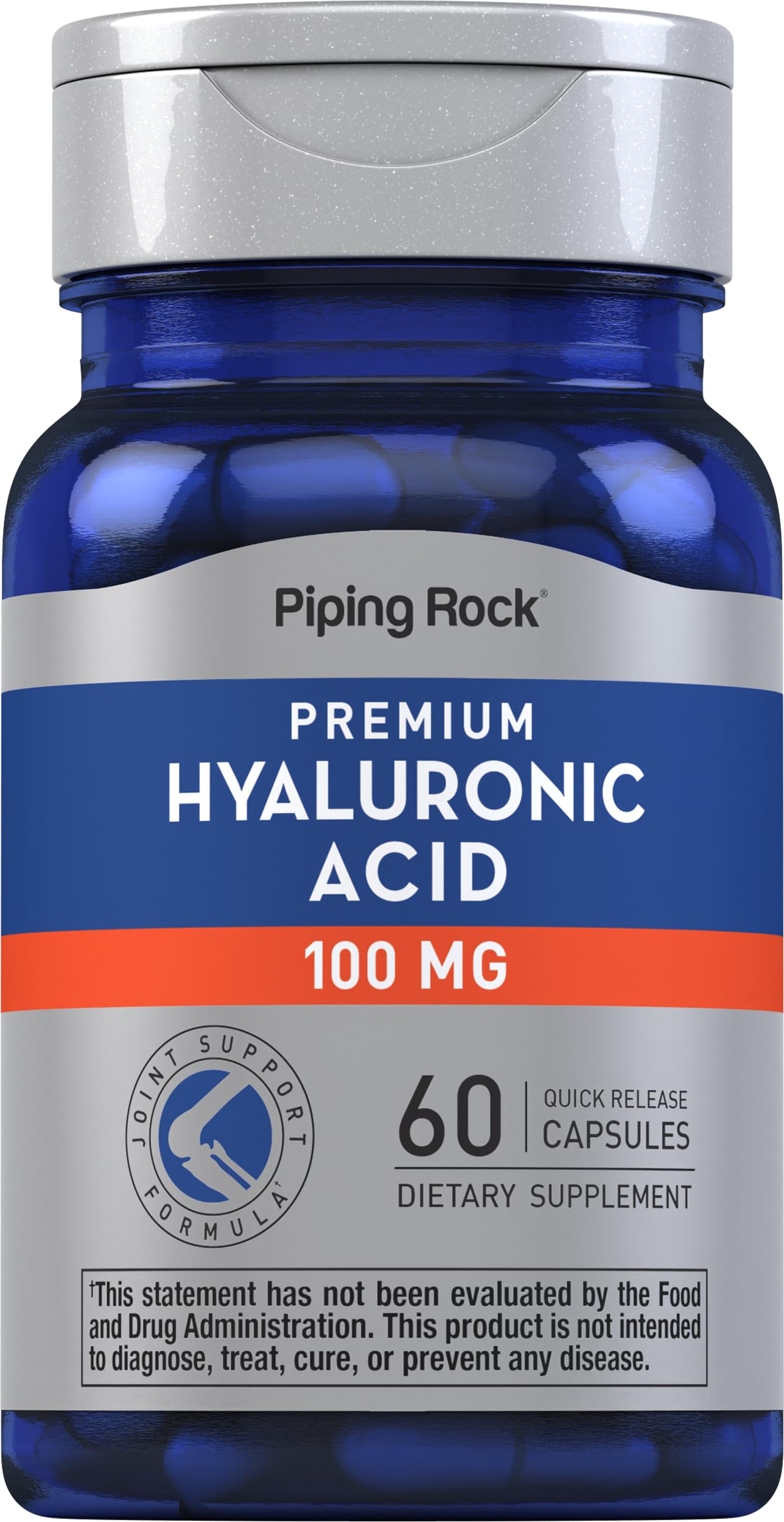 Piping Rock front packaging showing bottle and label, clear product benefits