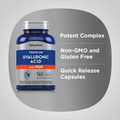 Piping Rock ingredient label with hyaluronic acid and MSM details for transparency