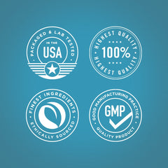 Piping Rock branded ingredient graphic indicating grass-fed bovine source for transparency