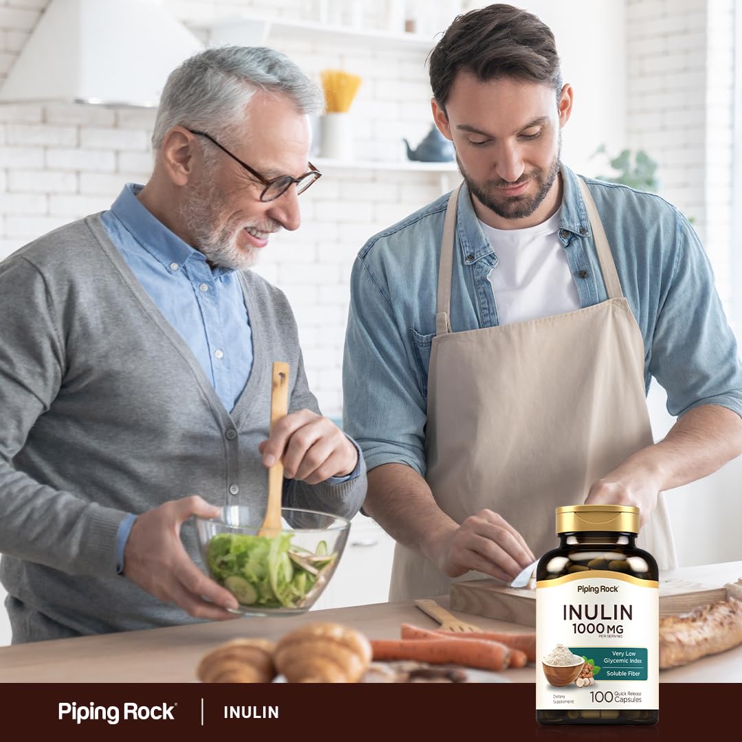 Piping Rock bottle on breakfast table suggests effortless daily fiber support with meals