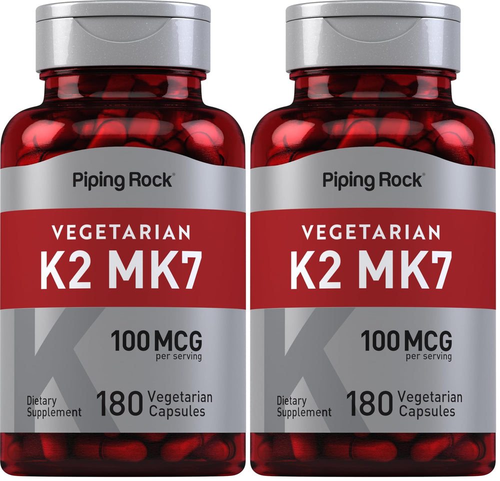 Piping Rock K2 MK7 Vitamin Supplement bottle front view