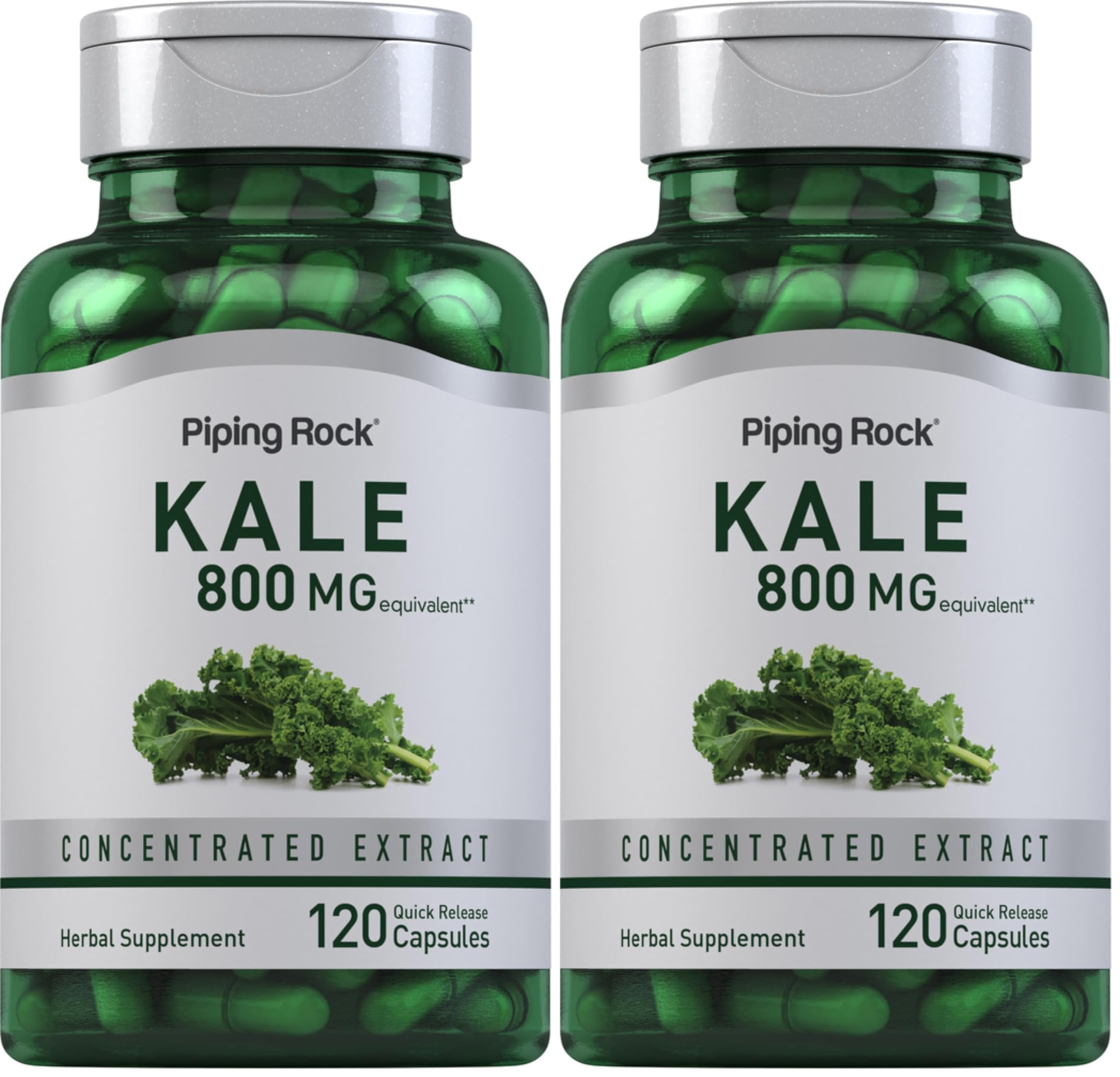 Piping Rock Kale Extract Capsules bottle front view
