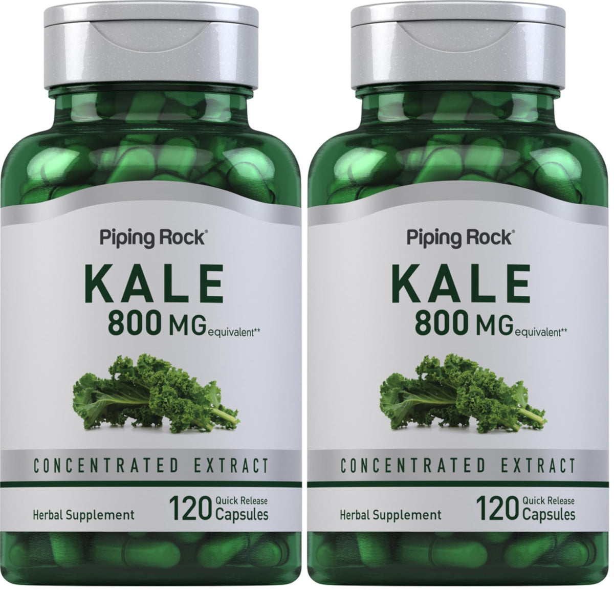 Piping Rock Kale Extract Capsules bottle front view