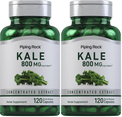 Piping Rock Kale Extract Capsules bottle front view