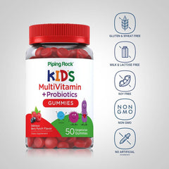 Close-up of kid-friendly gummy vitamin with probiotics