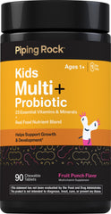 Piping Rock front bottle showing label and 90 chewable tablets for easy daily use