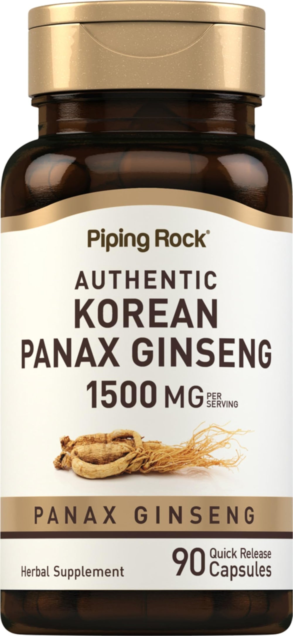 Piping Rock front bottle view showing label and capsule count for easy identification