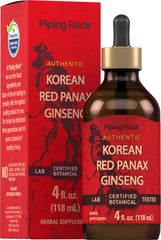 Piping Rock front bottle view showing label and 4 fl oz size benefit