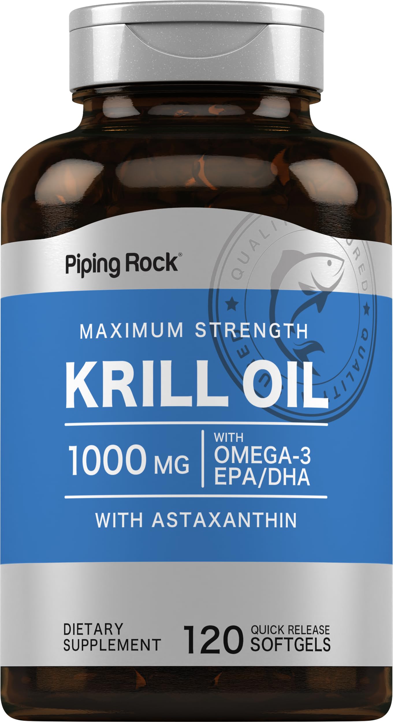 Piping Rock bottle front label showing product and benefits
