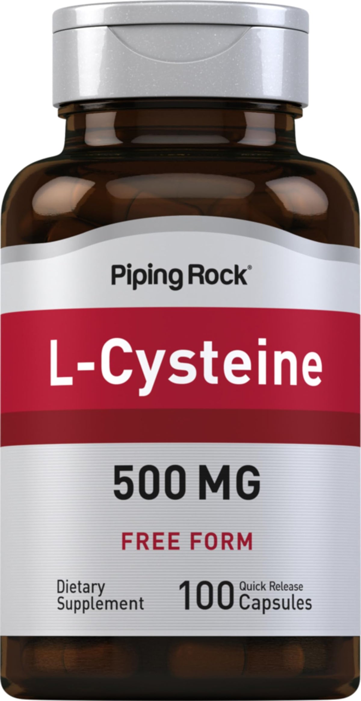 Piping Rock L-Cysteine 500 mg bottle – 100 capsules