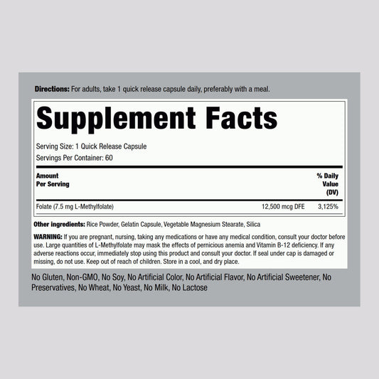 L-Methylfolate 7.5 mg capsules close-up