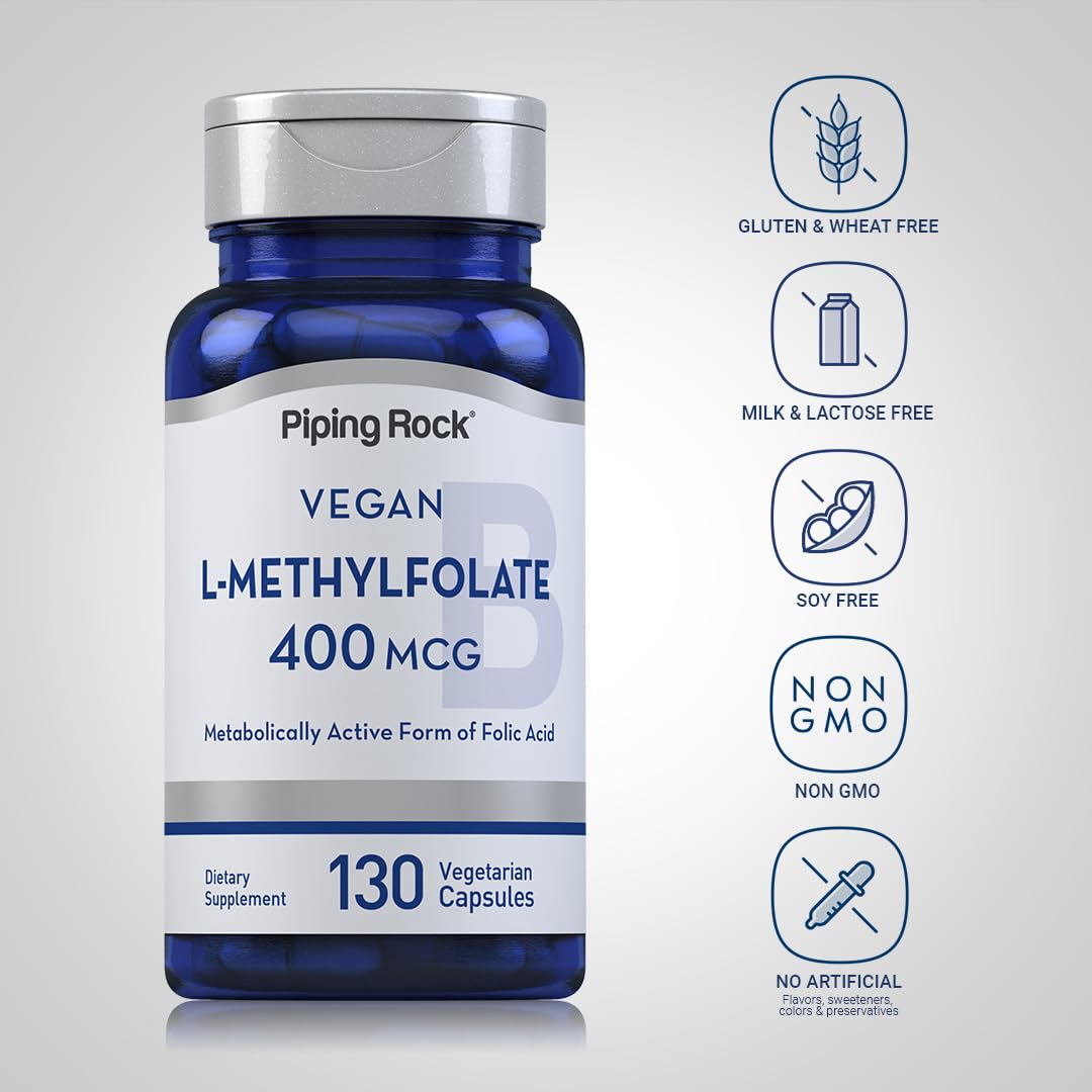 Piping Rock open bottle with capsules illustrating 130‑count supply