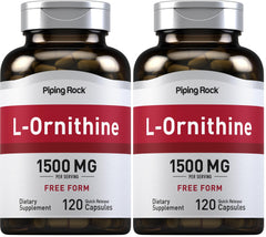 Piping Rock L-Ornithine supplement bottle front view