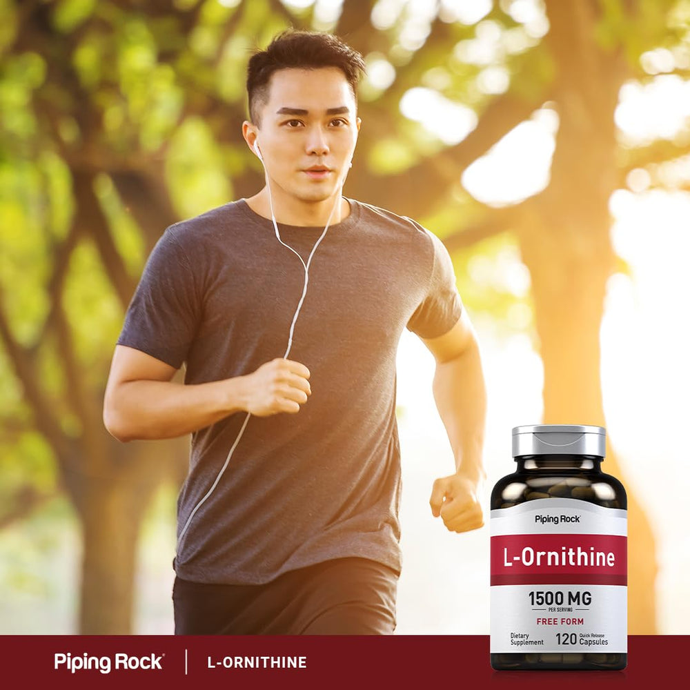 Pack of 2 L-Ornithine supplement bottles