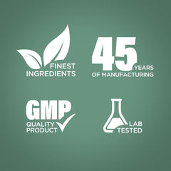 Piping Rock label detail highlighting non-GMO and laboratory tested benefits