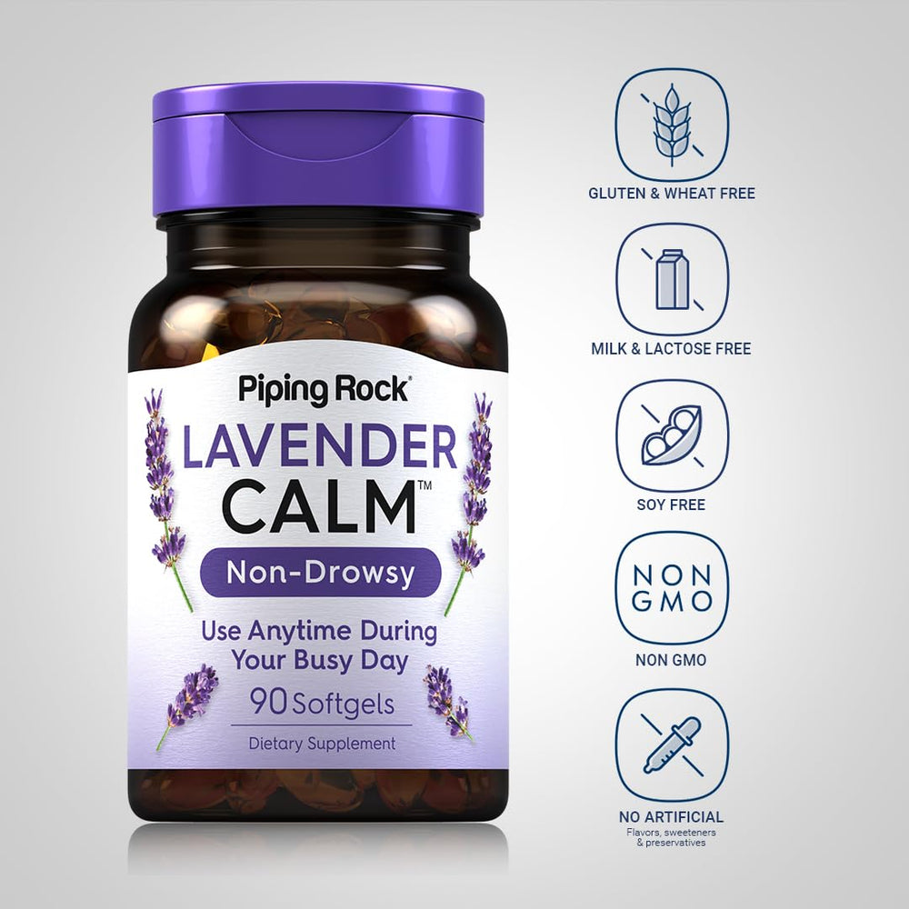 Lavandula Angustifolia lavender plant image for calm pills