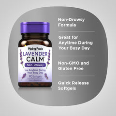 Close-up of quick-release Lavender Calm Pills softgels