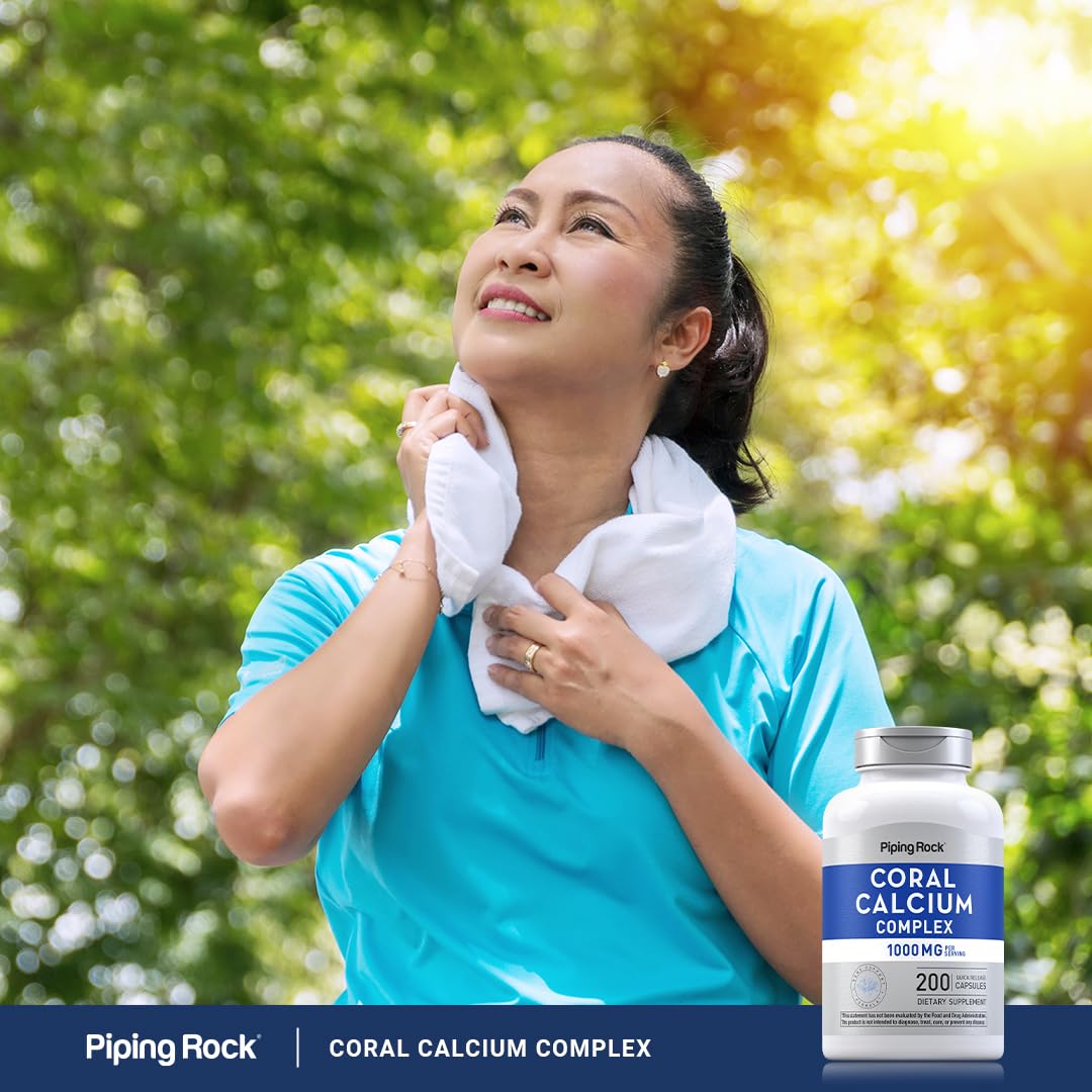 Piping Rock lifestyle shot with active adult using supplement for daily routine support