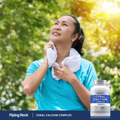 Piping Rock lifestyle shot with active adult using supplement for daily routine support