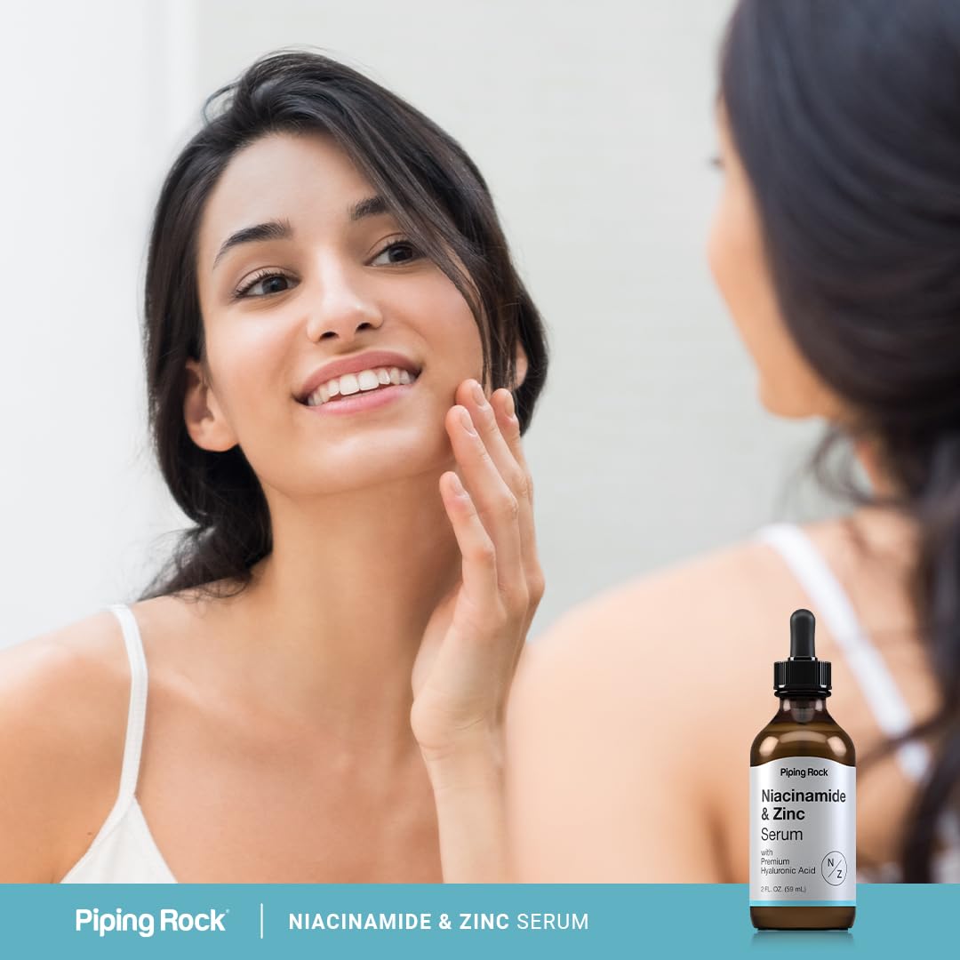 Piping Rock bottle on bathroom counter showing daily routine use benefit