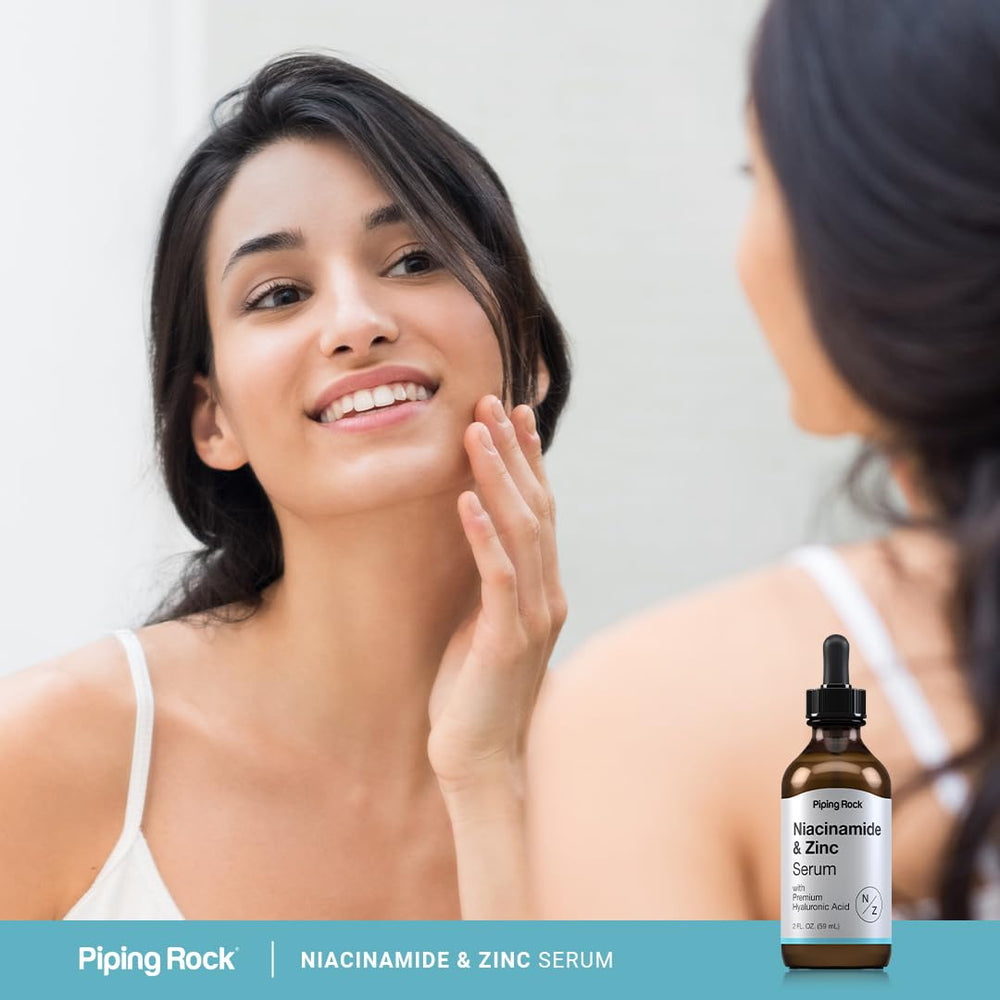 Piping Rock bottle on bathroom counter showing daily routine use benefit