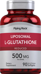 Hero image: Piping Rock Liposomal Glutathione 500mg bottle