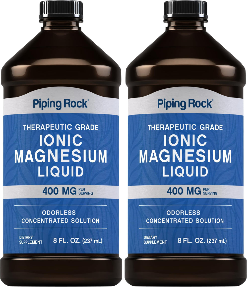 Piping Rock Liquid Ionic Magnesium bottle (8 oz, pack of 2) with label