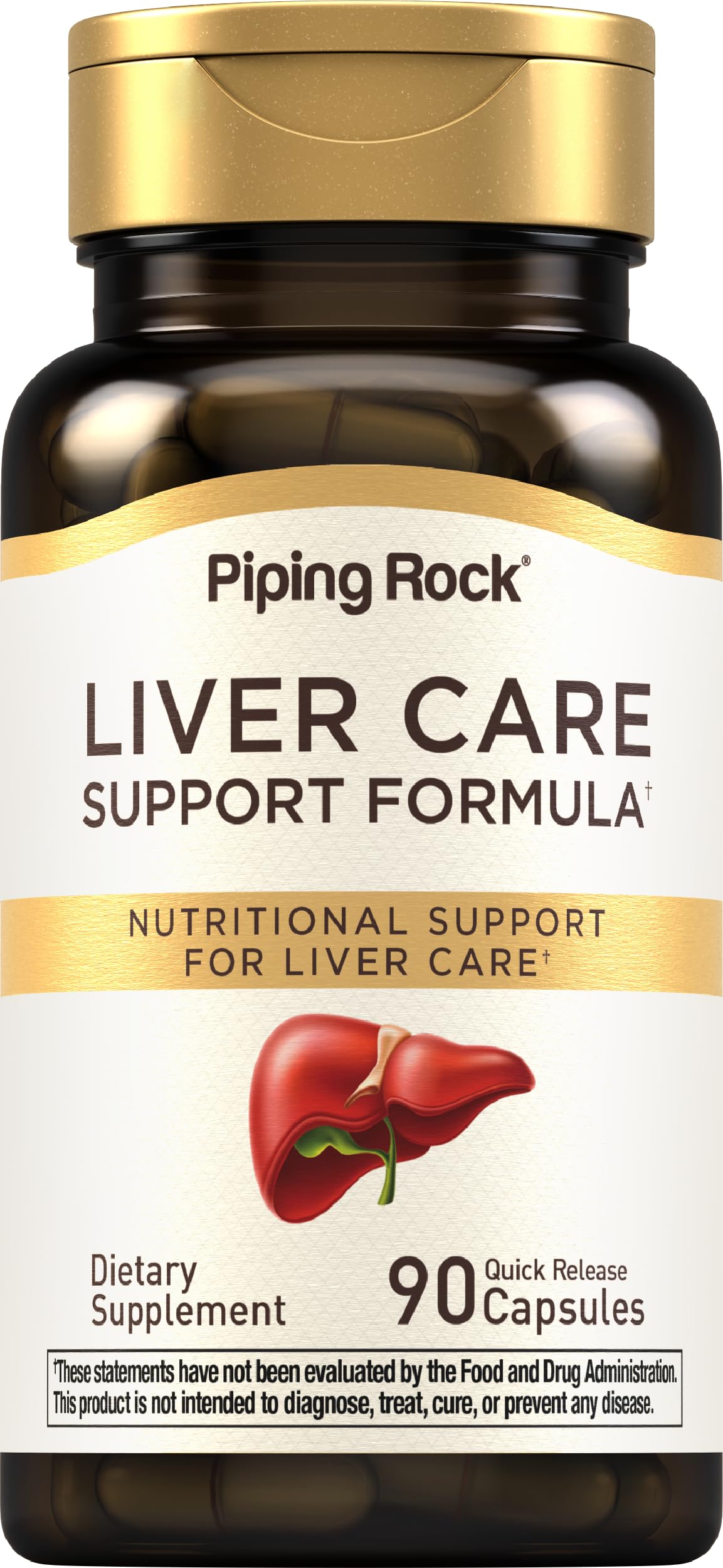 Piping Rock front packaging showing 90-capsule bottle and product name for easy identification
