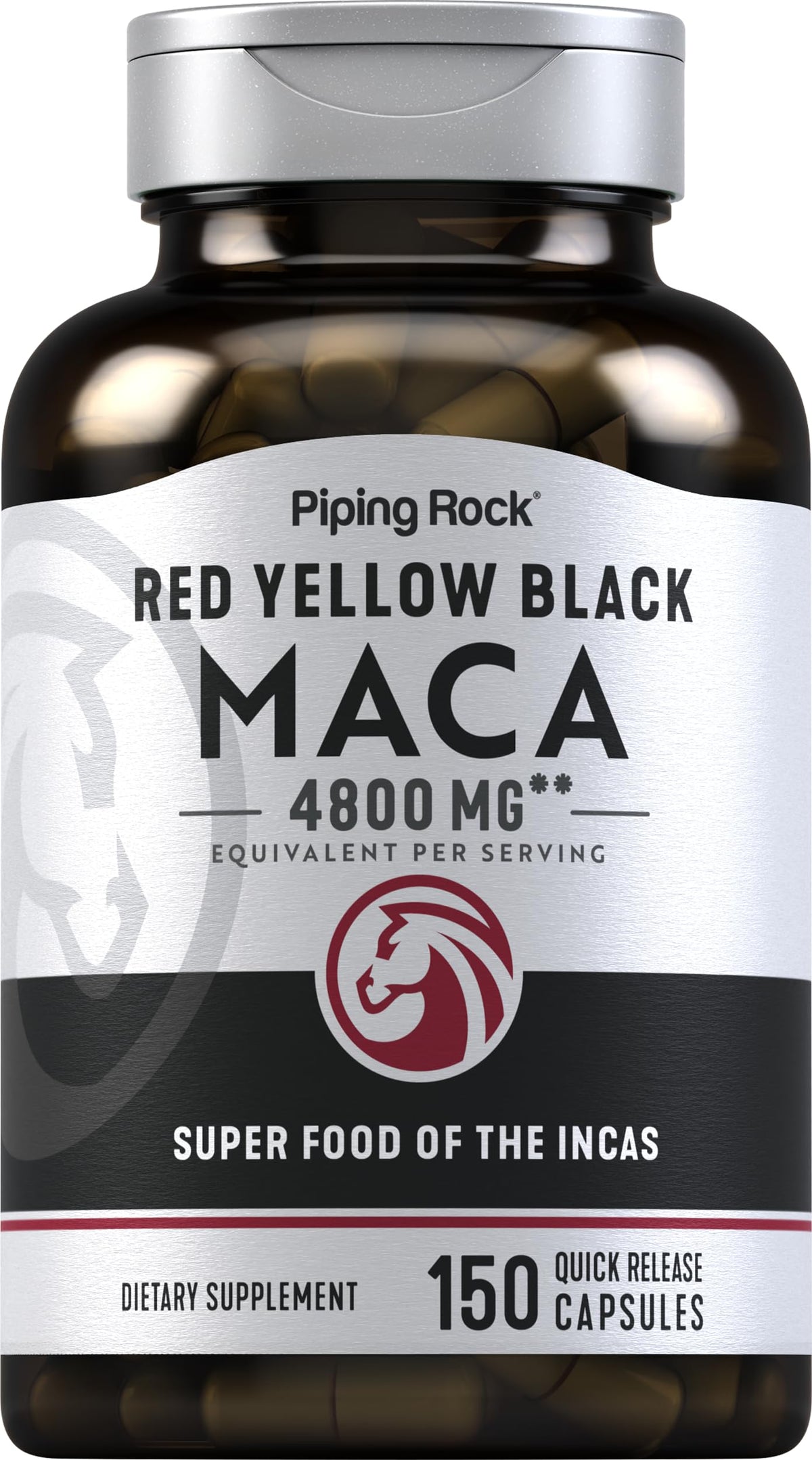 Piping Rock front packaging showing bottle and 150-count for easy storage benefit