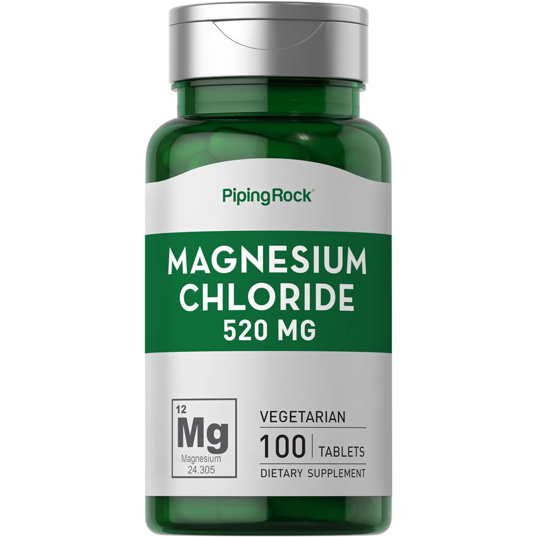 Piping Rock Magnesium Chloride bottle label showing 520mg