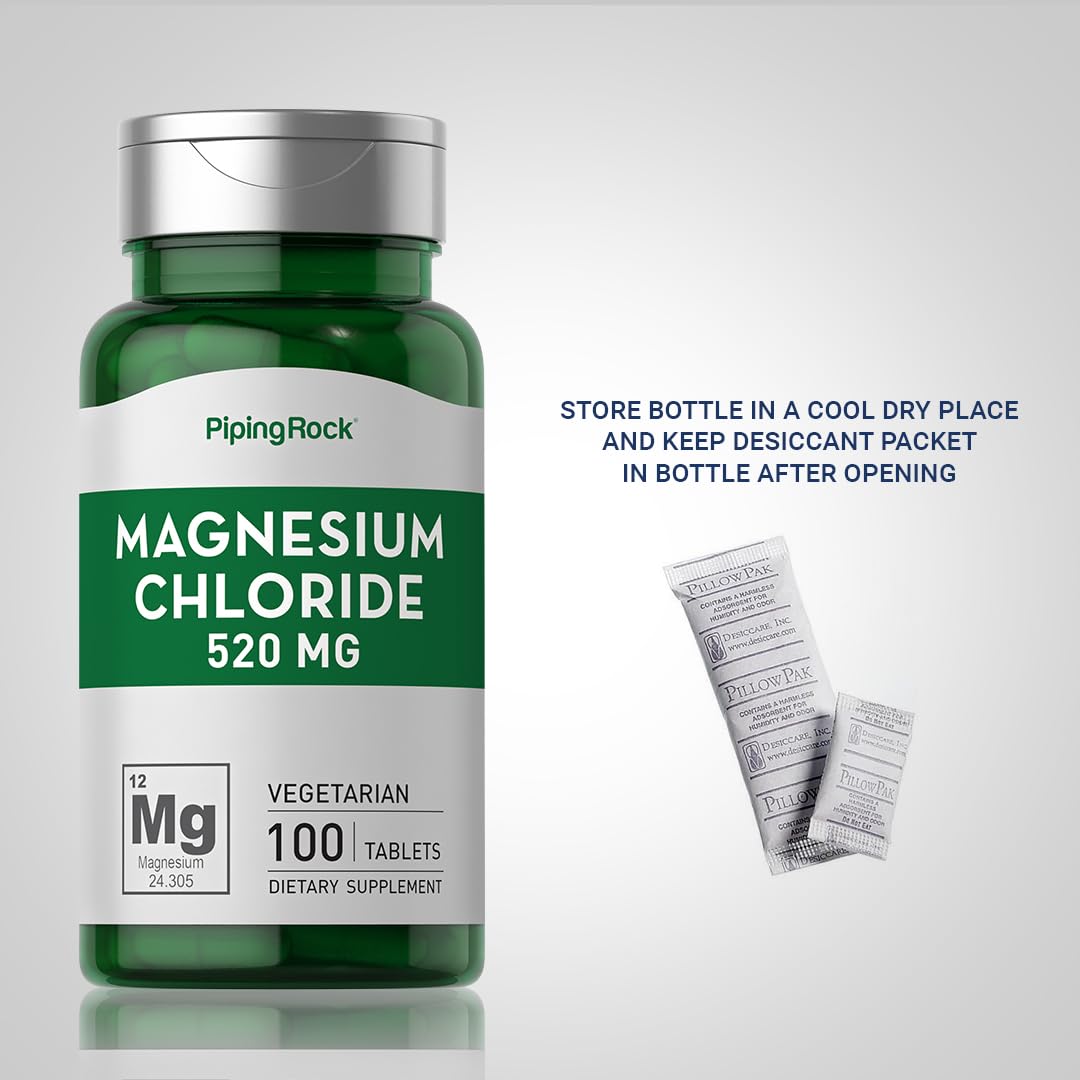 Non-GMO gluten-free magnesium chloride supplement packaging