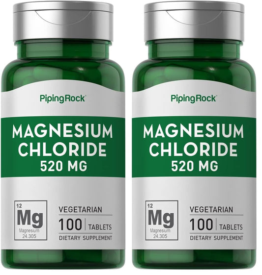Piping Rock Magnesium Chloride 520mg bottle front view