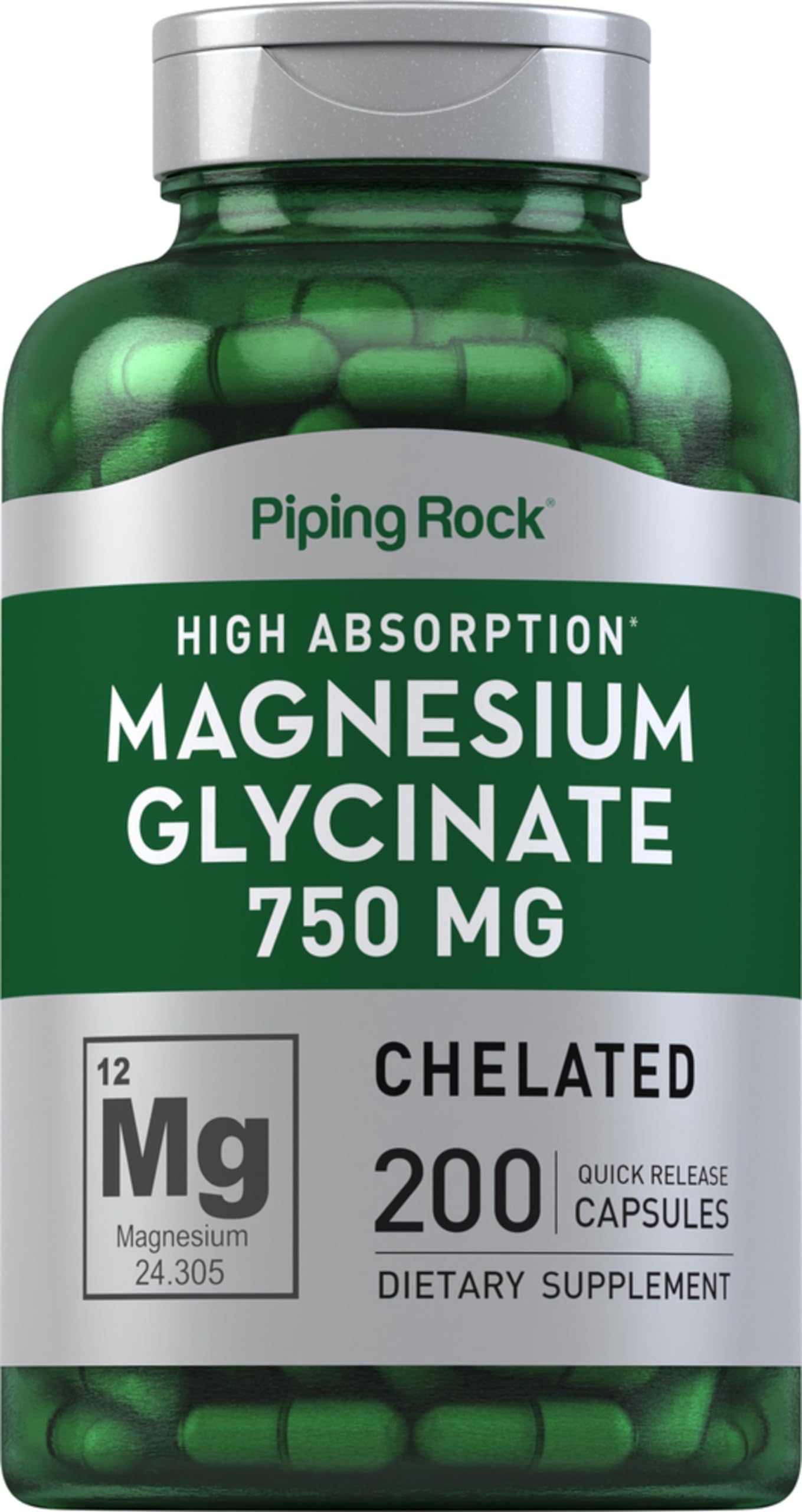 Piping Rock front packaging showing bottle and label for clear identification and convenience