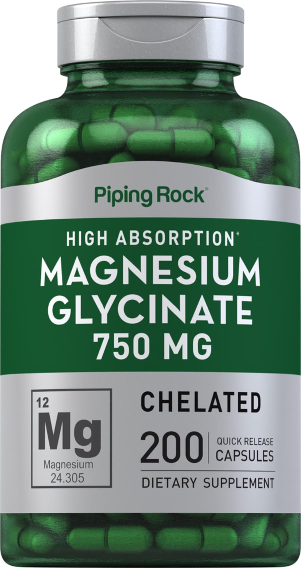 Piping Rock front packaging showing bottle and label for clear identification and convenience
