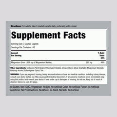 Two-pack display of Piping Rock Magnesium Malate 1800 mg with label visible.
