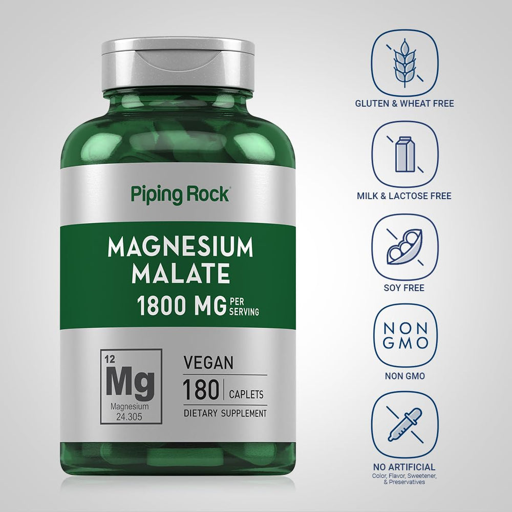 Side label of Piping Rock bottle displaying ingredient and supplement facts for transparency