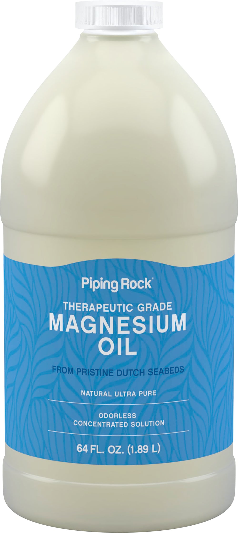 Piping Rock bottle front view showing label and 64oz size benefit