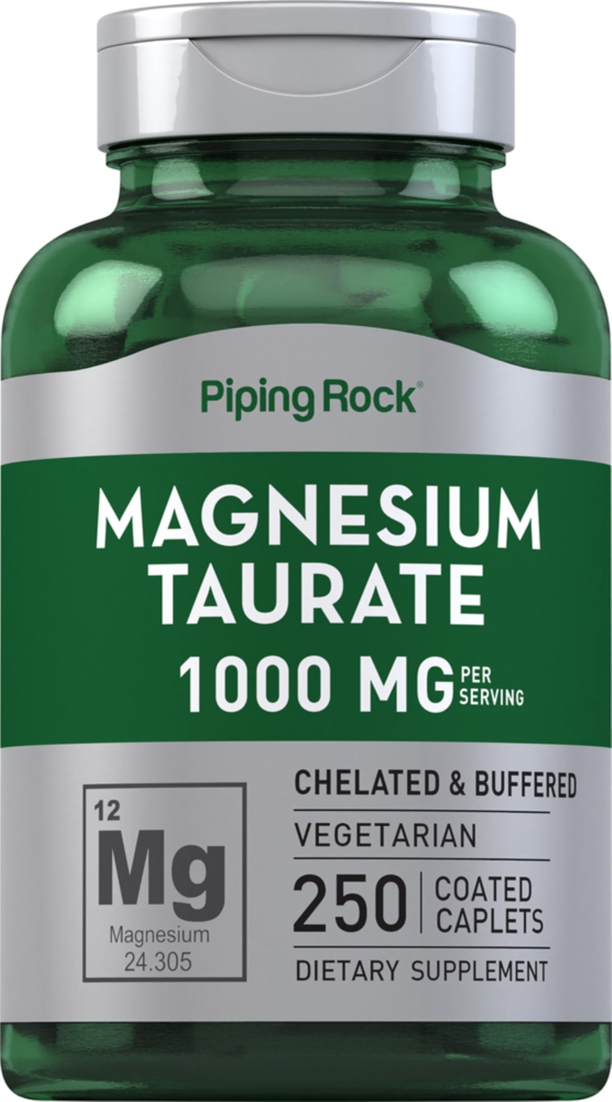 Piping Rock front bottle label showing product identity and count